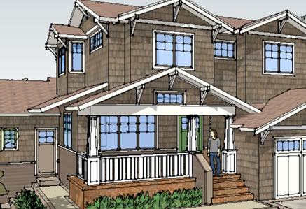 Three-home subdivision entitled in Belmont, California