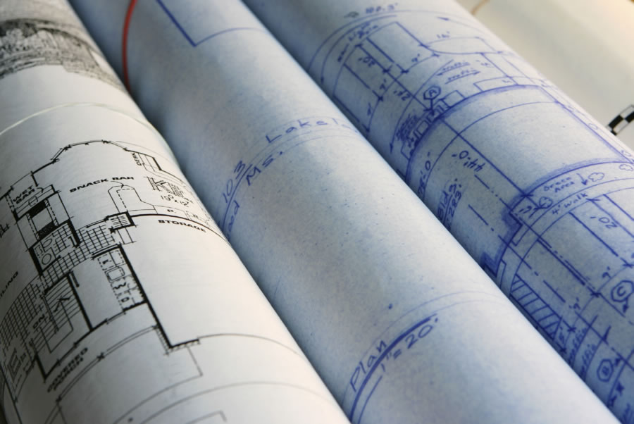 Architectural site plans for a California land development project